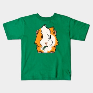 Orange/White Abyssinian Guinea Pig Kids T-Shirt